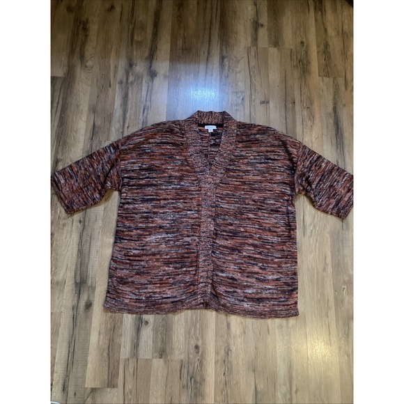 J. Jill Sweaters - Pure Jill Campari Marled Knit Pullover Sweater Cotton Blend Size Small